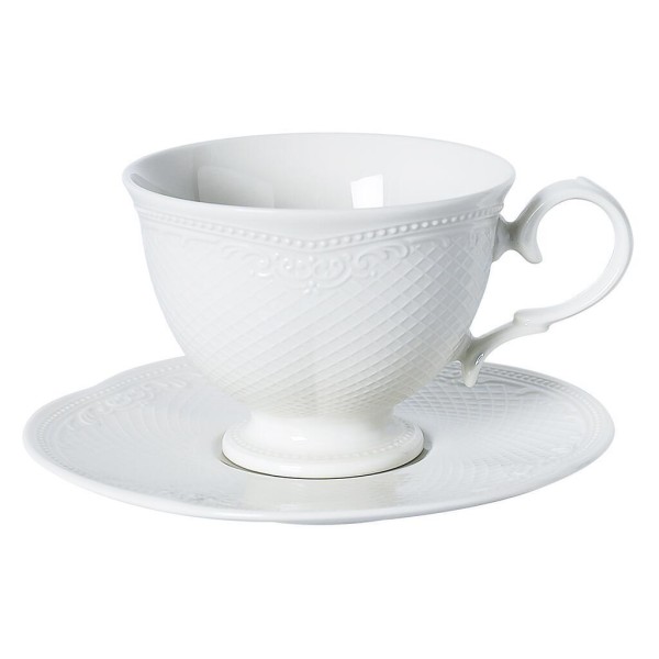 Чайная пара 250 мл белая d 10,4 см h7,6 см Aristocrat Noble