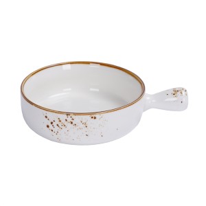 Блюдо с ручкой для подачи 180 мл, 10х7,5см, h=3,5 см, фарфор, серия "Элеганс" "The Sun" P.L.