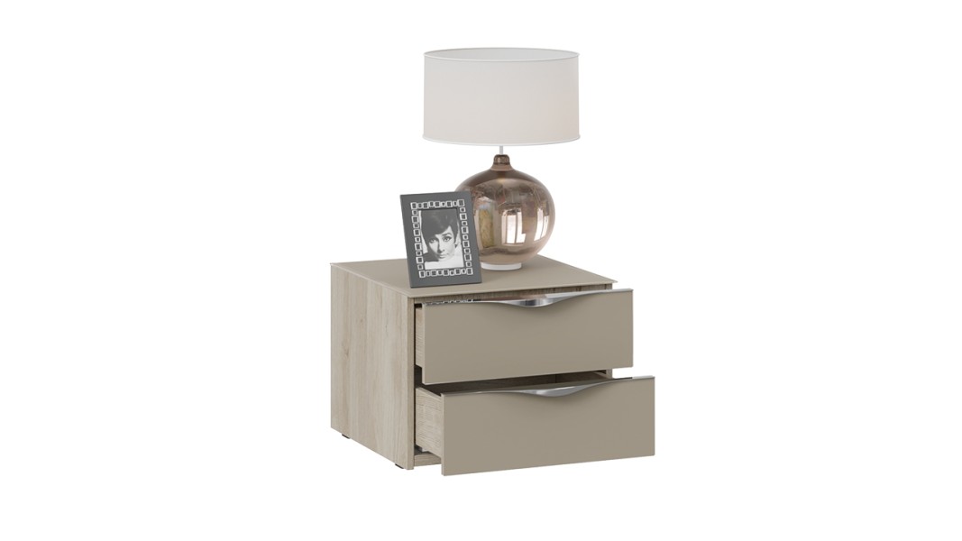 Тумба прикроватная 2 ящика Глосс
