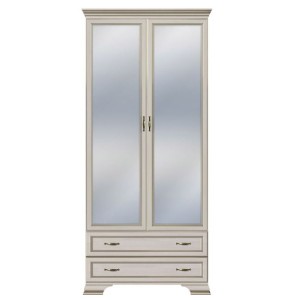 Шкаф двухдверный зеркальный с ящиками Сиена