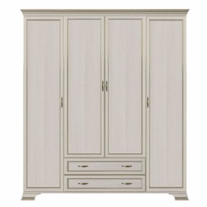 Шкаф четырёхдверный с ящиками Сиена