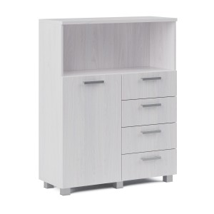 Стеллаж низкий для документов с фасадом и ящиками Конгресс (мод. 4.3)