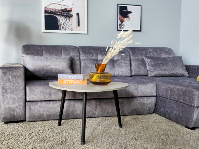 Диван-кровать трехместный с боковинами и оттоманкой Бостон 037