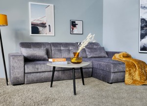 Диван-кровать трехместный с боковинами и оттоманкой Бостон 037