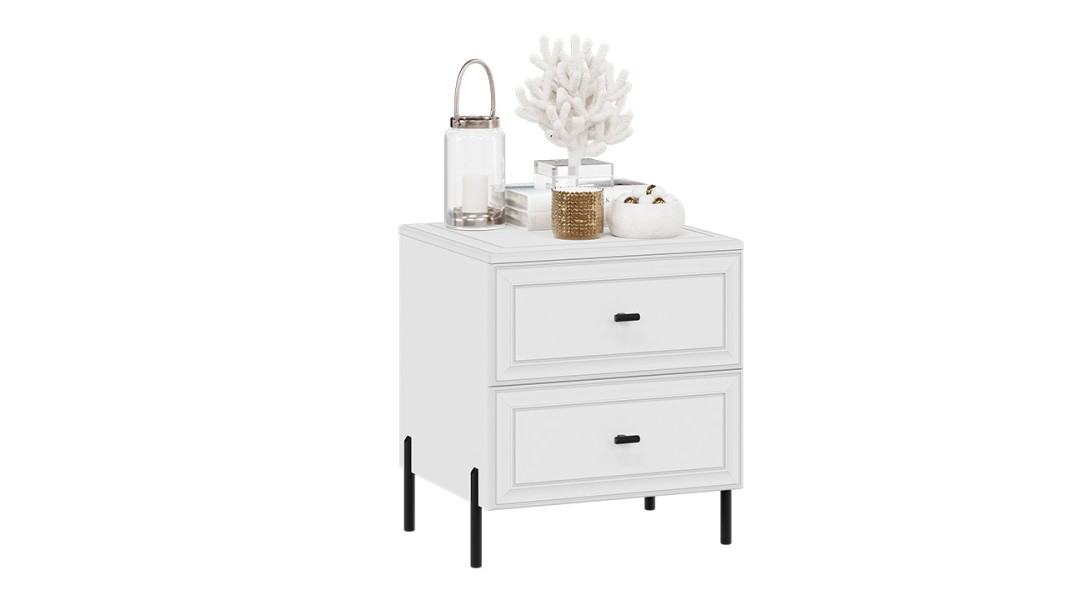 Тумба прикроватная «Пандора» - 414.005.000 Белый снег, Белый матовый